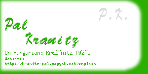 pal kranitz business card
